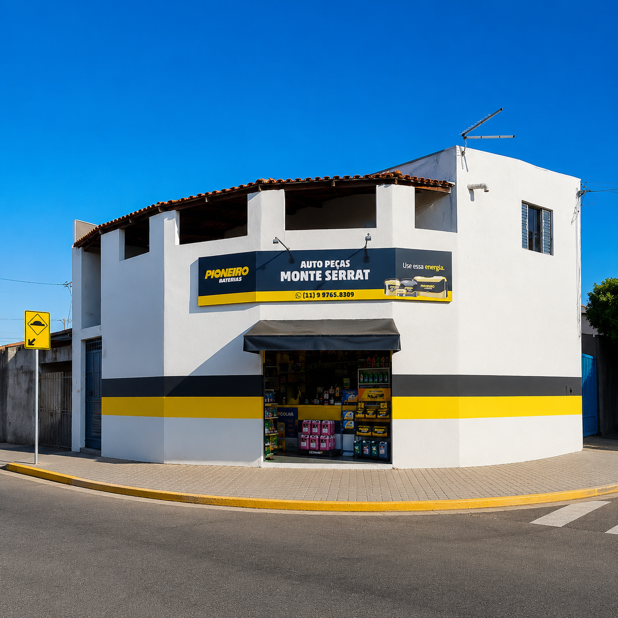 Fachada da Monte Serrat Autopeças em Itupeva